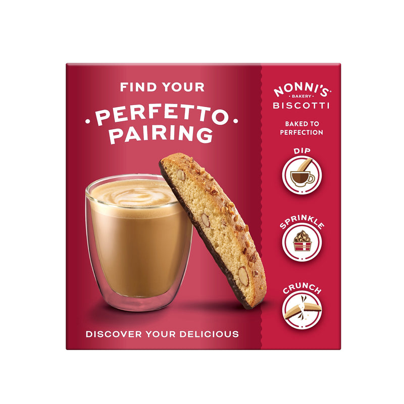 Nonni's Cioccolati Biscotti Carton, 21.5 oz., 25/Box (NSD97651)