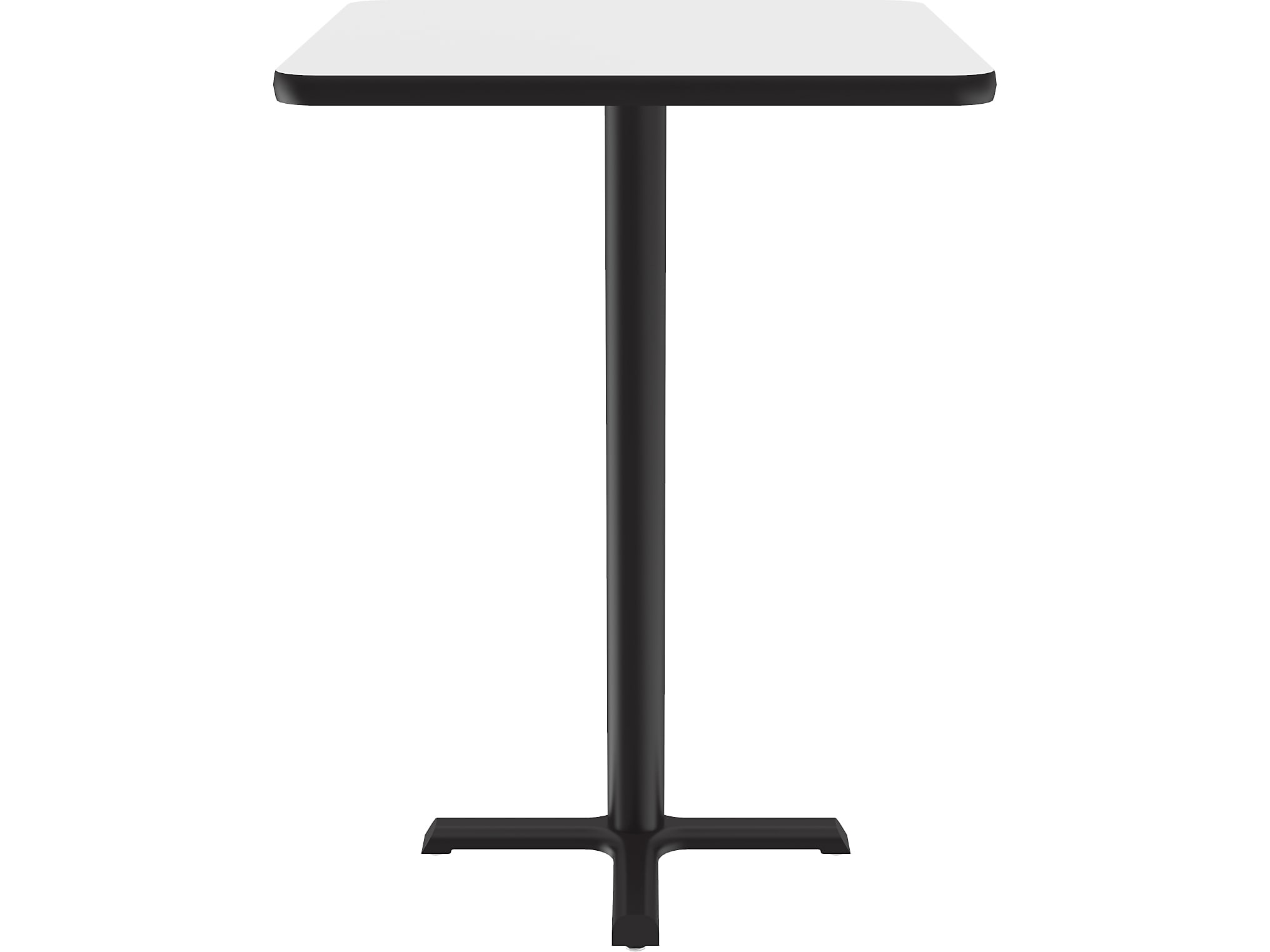 Correll Square-Shaped Dry-Erase Markerboard Cafe Table, 24" x 24", Frosty White/Black (BXB24DES-80)