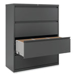 Alera 4-Drawer Lateral File Cabinet, Letter/Legal Size, Lockable, 52.5"H x 42"W x 18.63"D, Charcoal (ALEHLF4254CC)