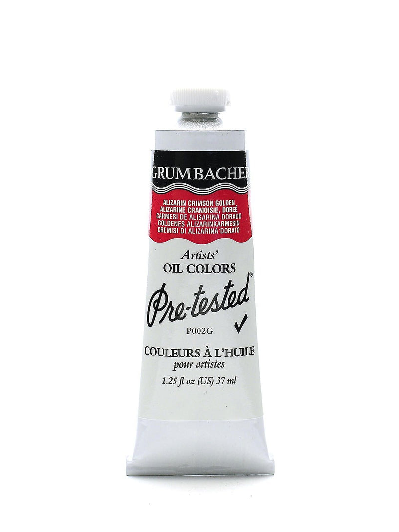 Grumbacher Pre-Tested Artists Oil Colors Alizarin Crimson Golden P002 1.25 Oz.