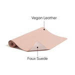 Smead Medium Vegan Leather Anti-Slip Desk Pad, 31.5" x 15.7", Light Pink (SMD64834)