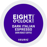 Eight O'Clock Dark Italian Espresso Coffee, Keurig K-Cup Pod, Dark Roast, 96/Carton (6408CT)