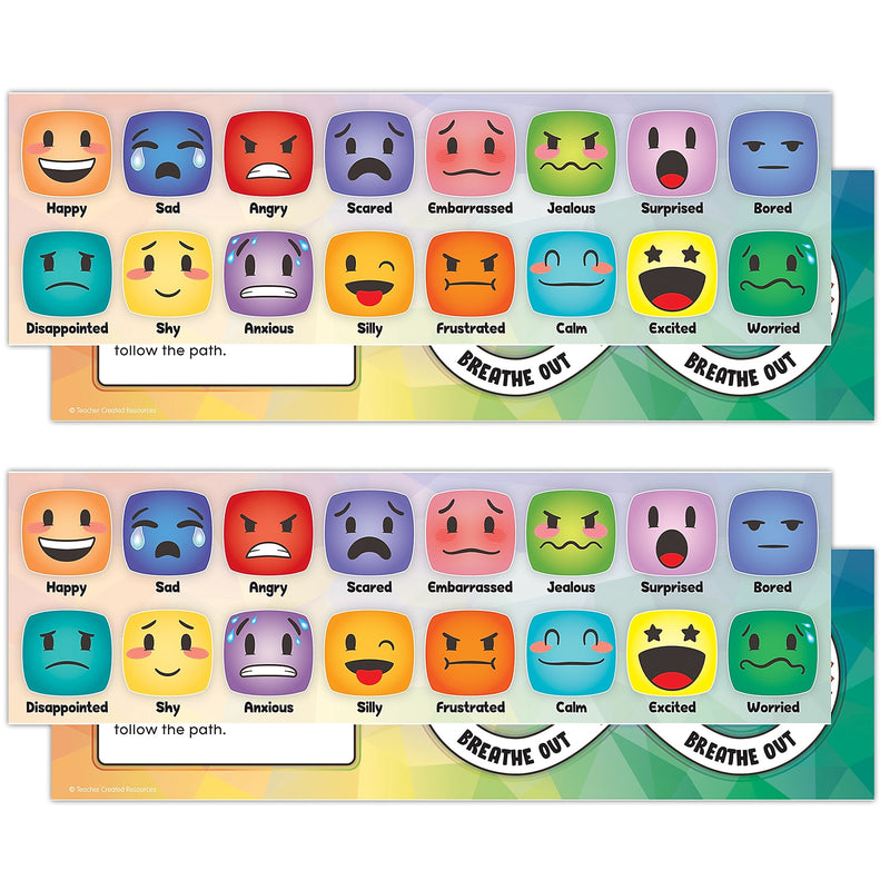 Teacher Created Resources Social-Emotional Mood Meters, 11.5" x 3.5", 36/Pack, 2 Packs/Bundle (TCR6052-2)
