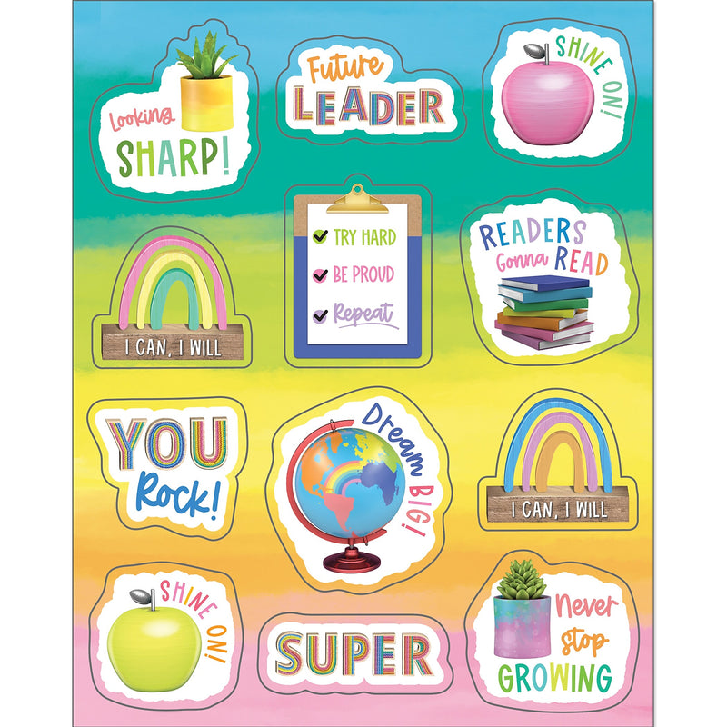 Happily Ever Elementary Creatively Inspired Motivators Shape Stickers, Multicolored, 72/Pack, 12 Packs/Bundle (CD-168328-12)