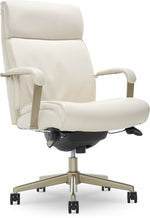 La-Z-Boy Melrose Ergonomic Bonded Leather Swivel Executive Chair, White (CHR10084B)