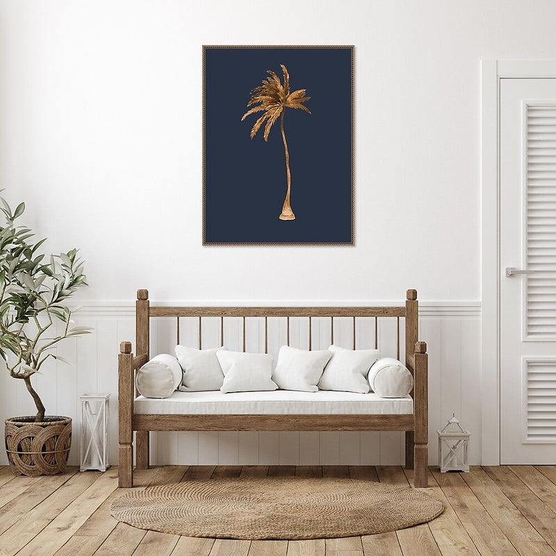 Amanti Art Golden Palm IIII by Urban Road Framed Canvas Wall Art Print, 32" x 42" (A42678302684)