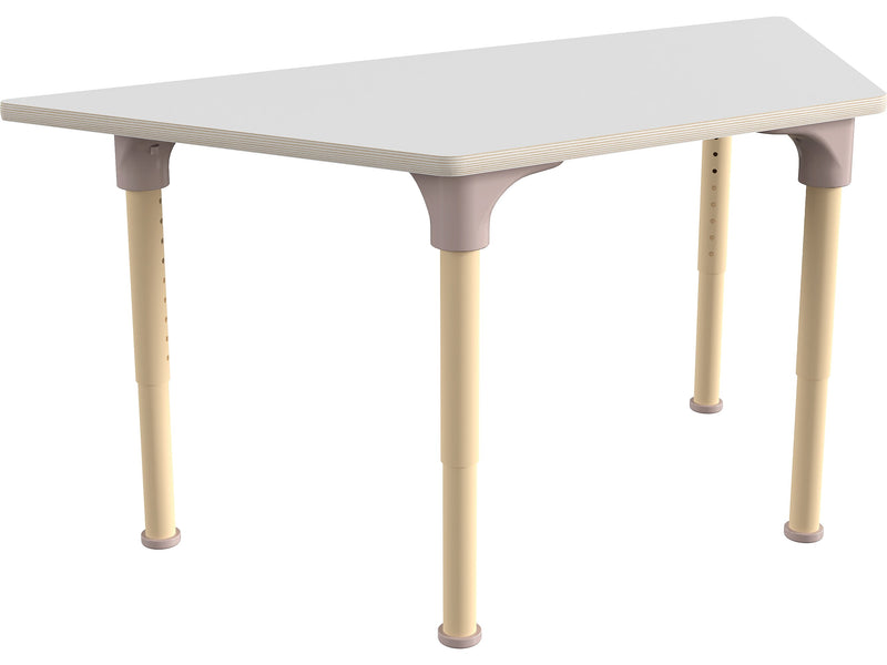 Flash Furniture Bright Beginnings Hercules Trapezoid Table, 47" x 20.75", Height Adjustable, Beech/White (MK-ME088028-GG)