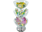 Azar 12"W 3-Tier Bowl Counter Display, Clear, Each (720312)