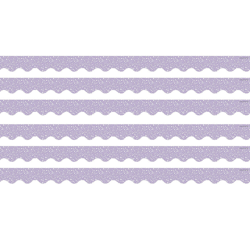 Teacher Created Resources Border Trim, 2.19" x 2.92', Composition Purple Scalloped, 12/Pack, 6 Packs/Bundle (TCR9317-6)