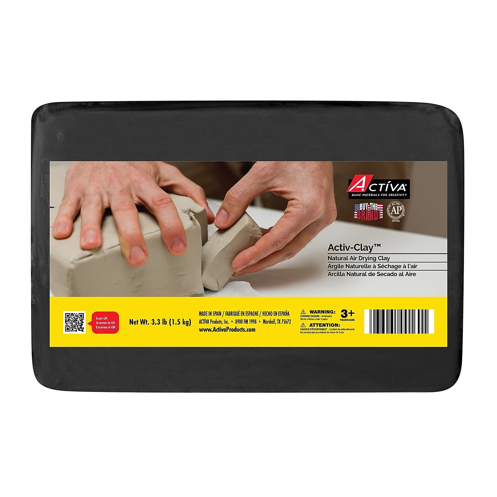 Activa Activ-Clay Air Drying Clay, Black (API184)