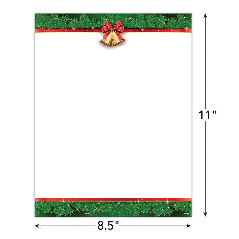 Great Papers! Holiday Stationery Letterhead Holiday Bells , Multicolor, 50 sheets (2024029)