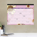 2026 AT-A-GLANCE Paper Flowers 21.75" x 17" Monthly Desk Pad Calendar, Pink/Brown (5035-26)