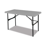 AbilityOne 7105016976843 SKILCRAFT Blow Molded Folding Tables, Rectangular, 48w x 24d x 20h, Gray (NSN6976843)