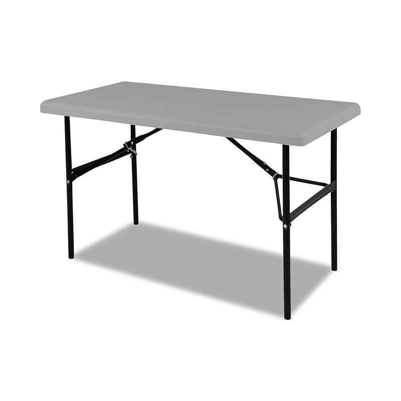 AbilityOne 7105016976843 SKILCRAFT Blow Molded Folding Tables, Rectangular, 48w x 24d x 20h, Gray (NSN6976843)