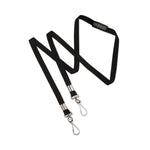 AbilityOne 8455016988429 SKILCRAFT Face Mask Lanyard, Metal J-Hook Fastener, 36" Long, Black, Dozen (NSN6988429)