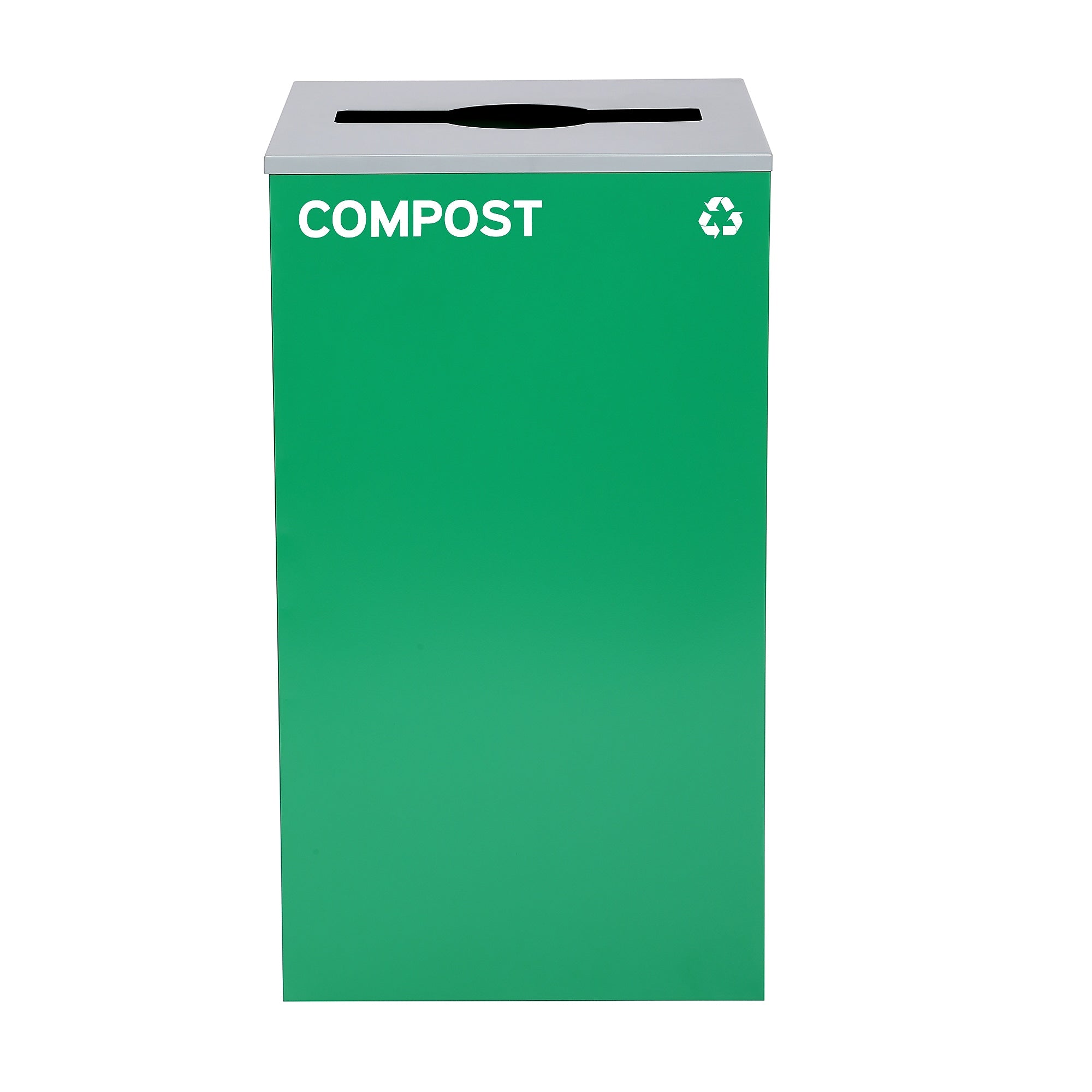 Alpine Industries 29 Gallon Indoor Steel Compost Bin with Mixed Open Lid, Green (4450-GRN-M-COM)