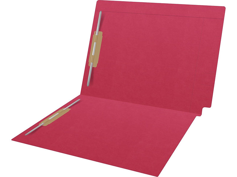 Medical Arts Press Kardex Match Reinforced End Tab File Folder, Straight Cut, Letter Size, Red, 50/Box (S-09484-RED)