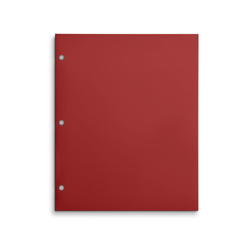 Staples 3-Hole Punched 4-Pocket Paper Folder, Red (ST56209-CC)