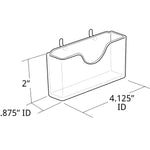 Azar Card Holder, 4.125" x 2", Horizontal, Desktop/Wall, Clear, Acrylic, 10/Pack (252008-10PK )