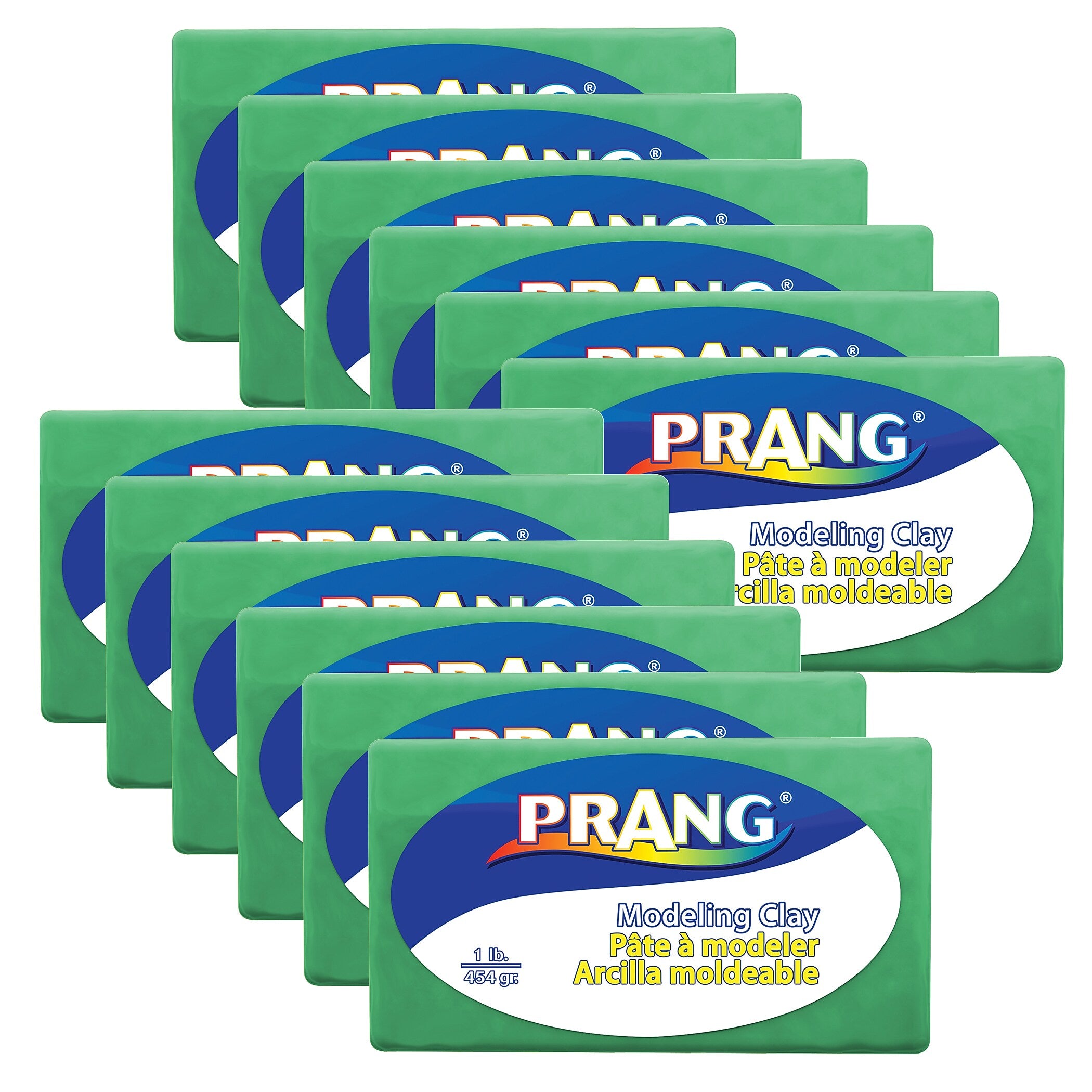 Prang Modeling Clay, Green, 12/Bundle (DIX00784-12)