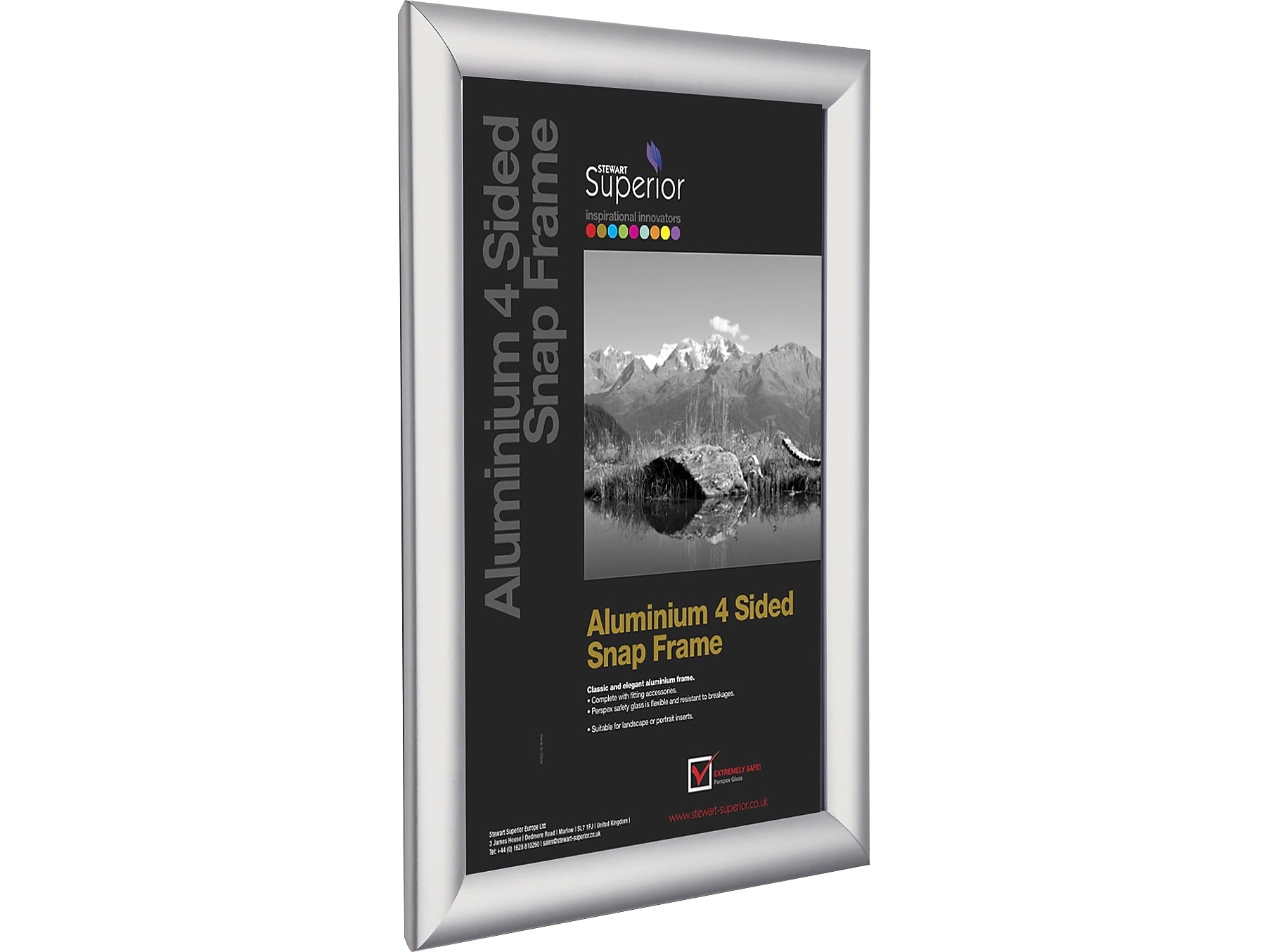 Seco 12" x 18" Aluminum Picture Frame, Silver (SN1218-SV)