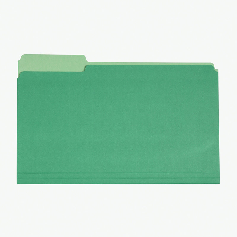 Pendaflex File Folder, Straight Cut, Assorted, Legal Size, Bright Green, 100/Box (153 1/3 BGR)