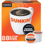Dunkin' Midnight Coffee Keurig® K-Cup® Pods, Dark Roast, 88/Carton (400849)