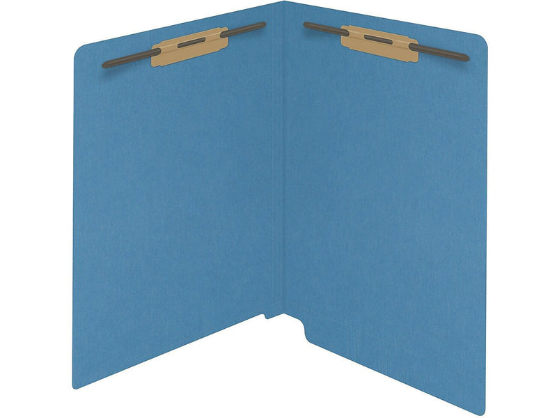 Medical Arts Press Reinforced End Tab File Folder, Straight Cut, Letter-Size, Blue, 50/Box (S-01602-BLU)