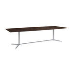Bush Business Furniture 120W x 48D Boat Shaped Conference Table with Metal Base, Black Walnut (99TBM120BWSVK)