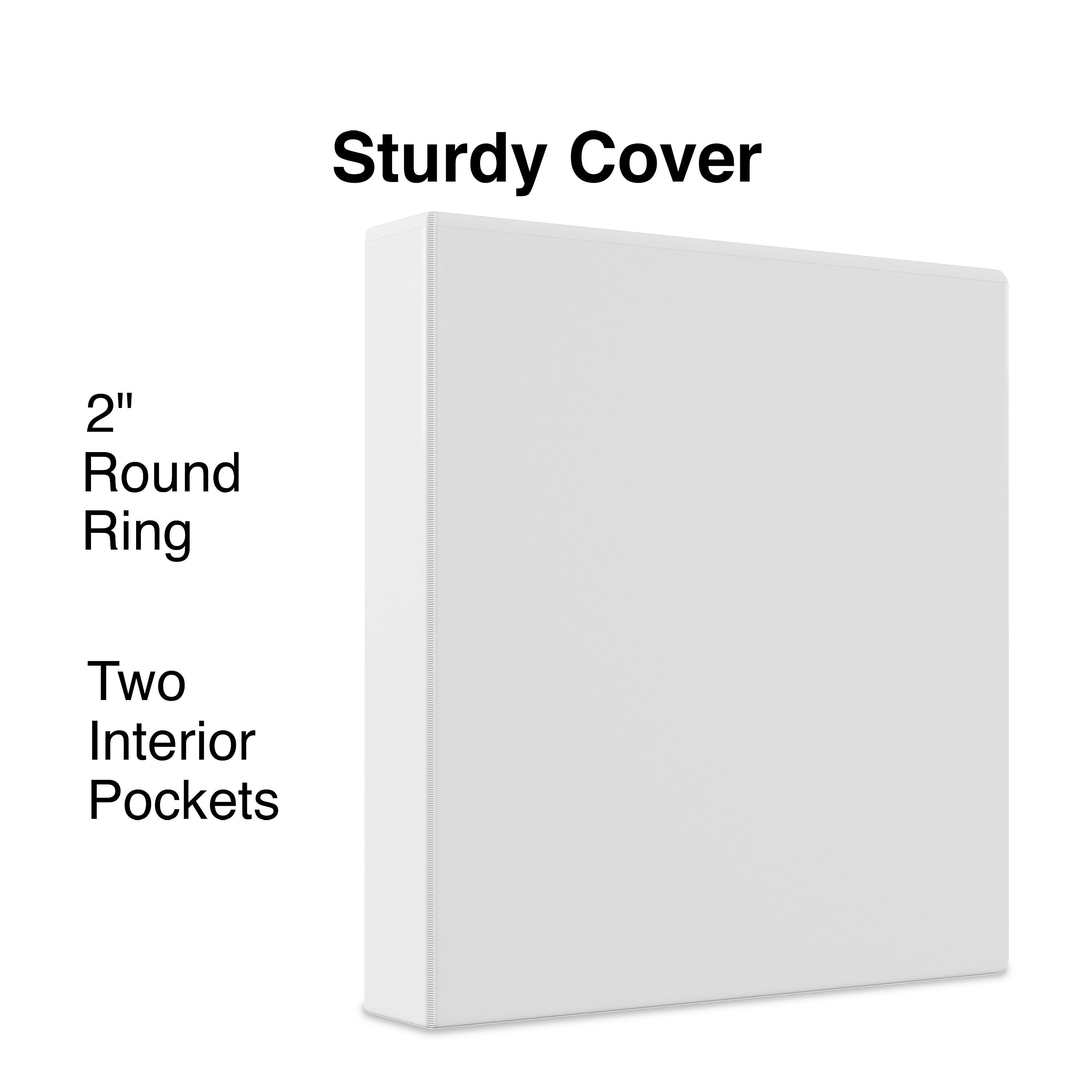 Staples 2" 3-Ring View Binder, White (ST23725-CC)