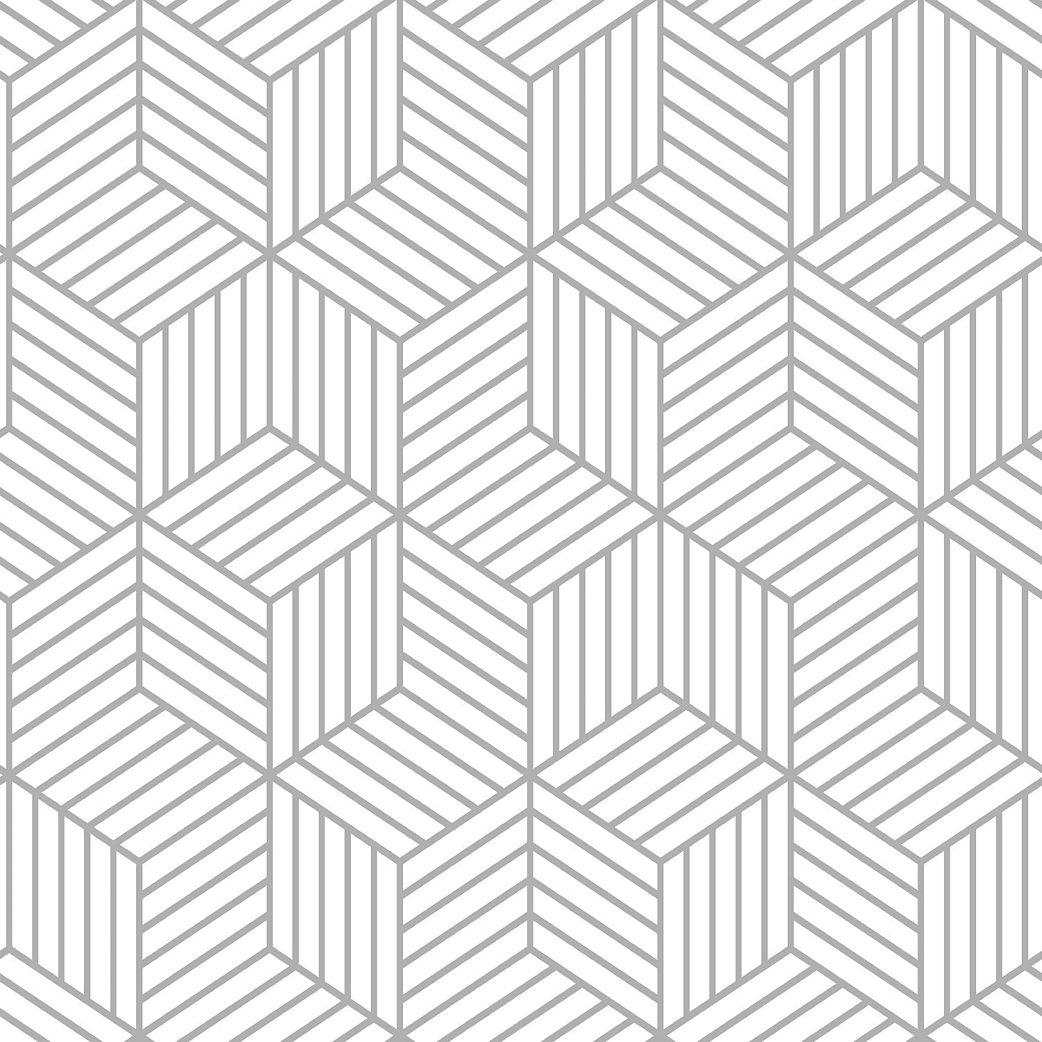 York Wallcoverings Stripped Hexagon Peel and Stick Wallpaper (RMK10705WP)