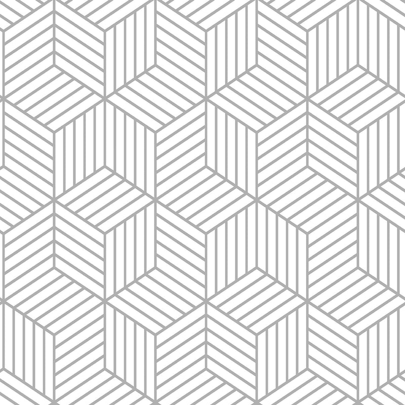 York Wallcoverings Stripped Hexagon Peel and Stick Wallpaper (RMK10705WP)