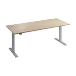 Bush Business Furniture Move 60 Series 72"W Electric Adjustable Standing Desk, Natural Elm/Cool Gray Metallic (M6S7230NESK)