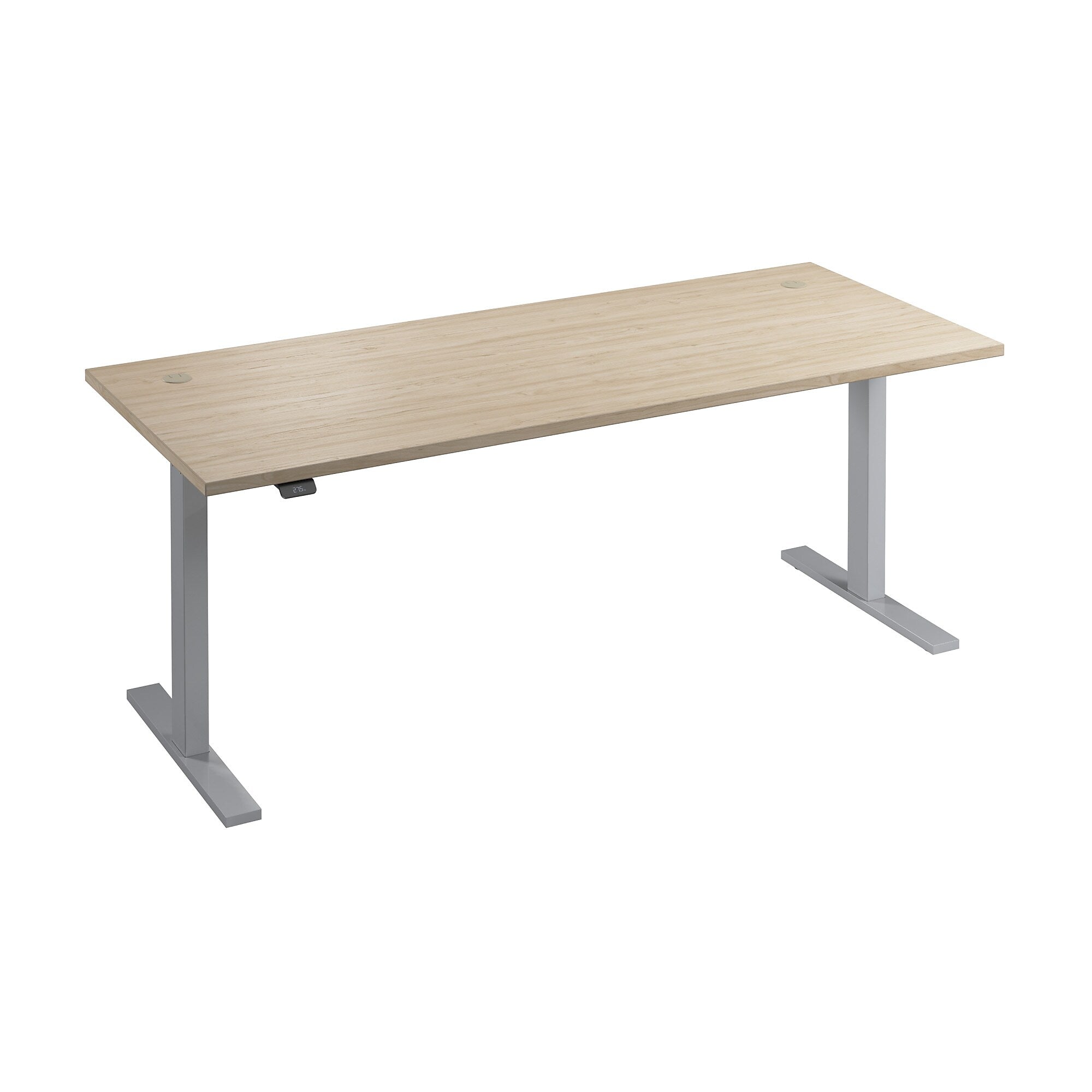 Bush Business Furniture Move 60 Series 72"W Electric Adjustable Standing Desk, Natural Elm/Cool Gray Metallic (M6S7230NESK)