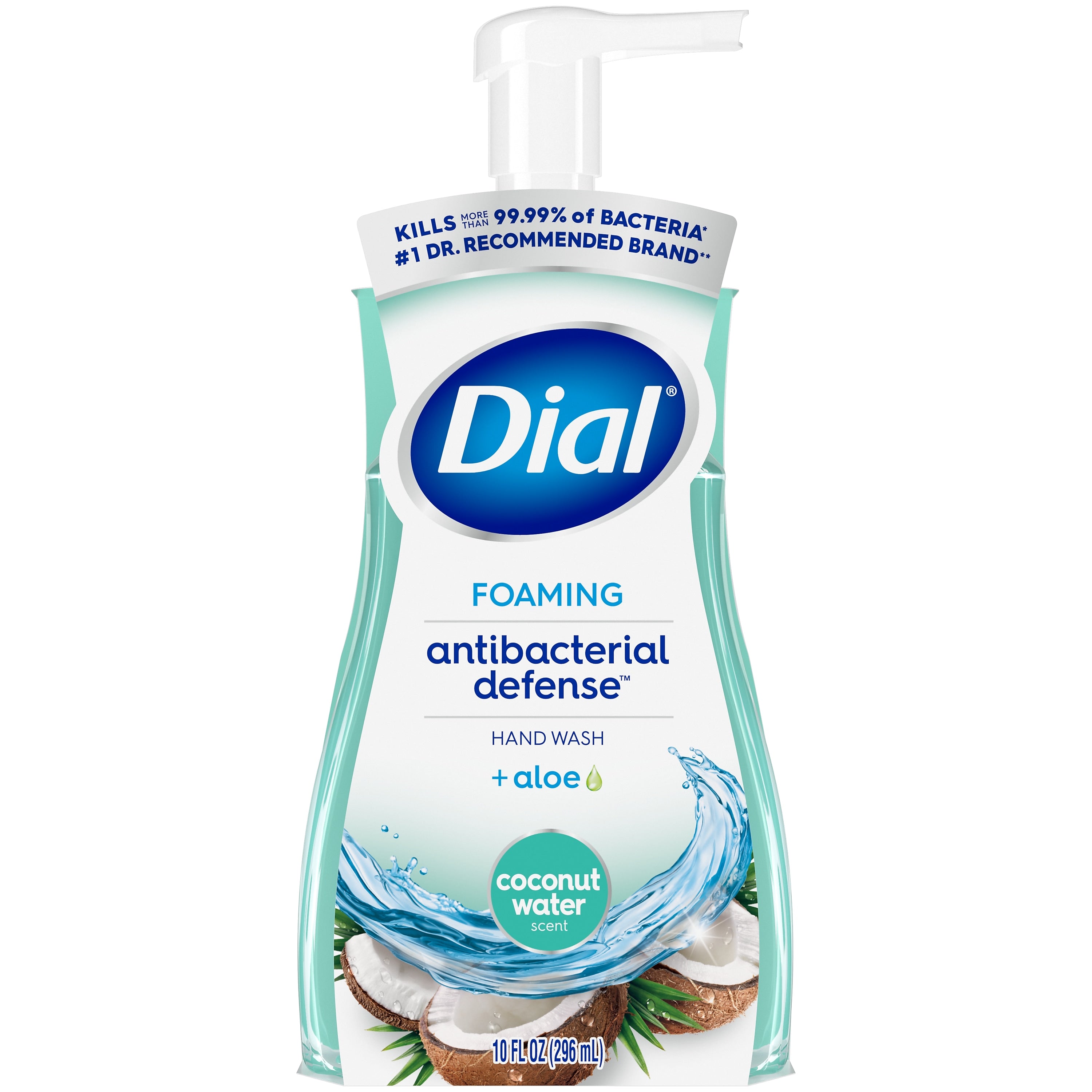 Dial Antibacterial Foaming Hand Soap, Coconut Water Scent, 8/Carton (017000347158)