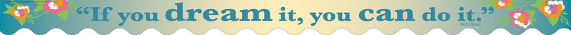 Barker Creek Double-Sided Scalloped Border, 36"' x 2.25", You Can Do It, 13/Pack (LL904)