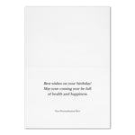 "Confetti on Silver" Birthday Card w/ Unlined White Envelope, 250/BX