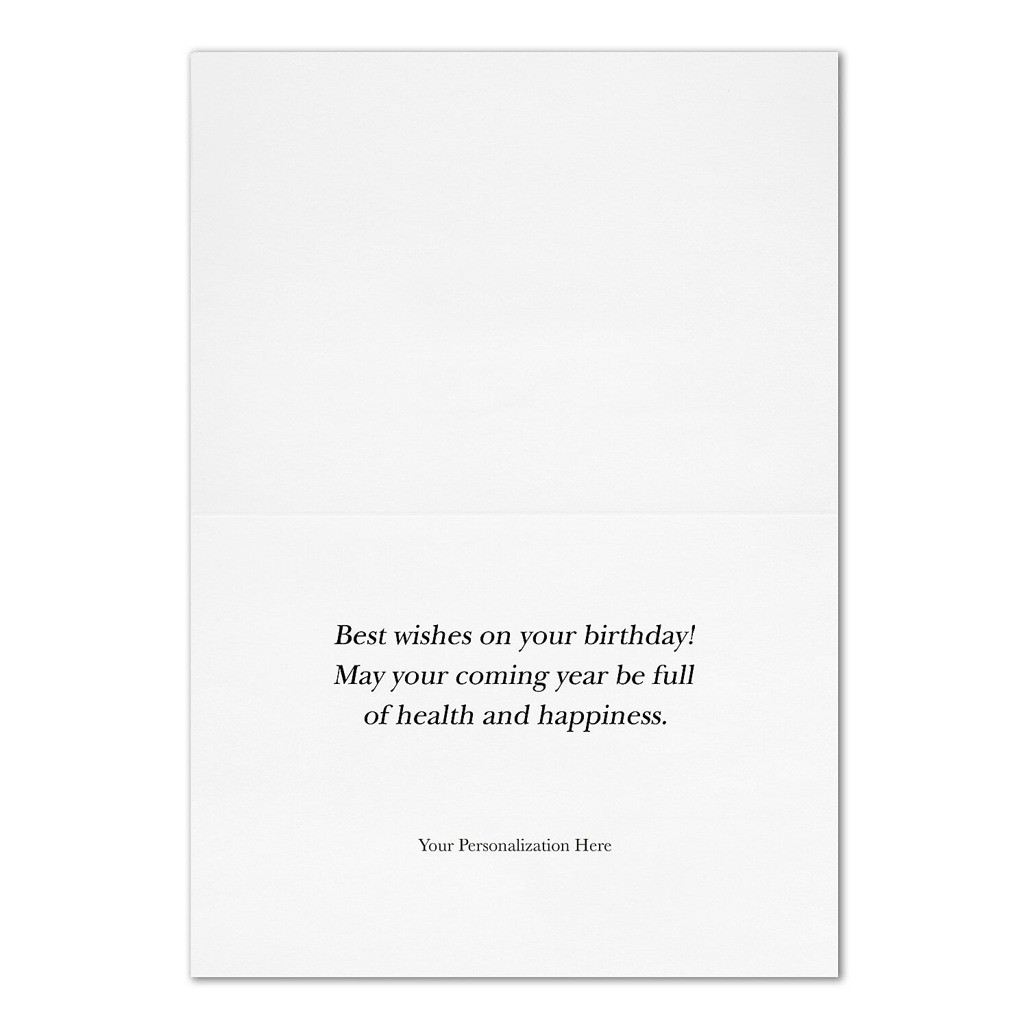 "Confetti on Silver" Birthday Card w/ Unlined White Envelope, 50/BX