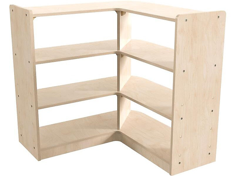 Flash Furniture Bright Beginnings 6-Section Open Corner Storage Unit, 31.5"H x 31.5"W x 31.5"D, Brown (MK-KE24053-GG)