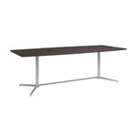 Bush Business Furniture 96W x 42D Boat Shaped Conference Table with Metal Base, Storm Gray (99TBM96SGSVK)