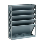 Mind Reader 5-Compartment Mountable Plastic Vertical File Storage, Gray  (WALLANCH-GRY)
