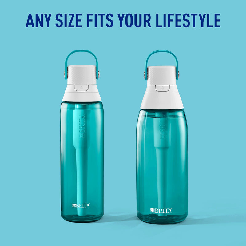 Brita Plastic Filtered Water Bottle, 36 oz., Sea Glass (36524)