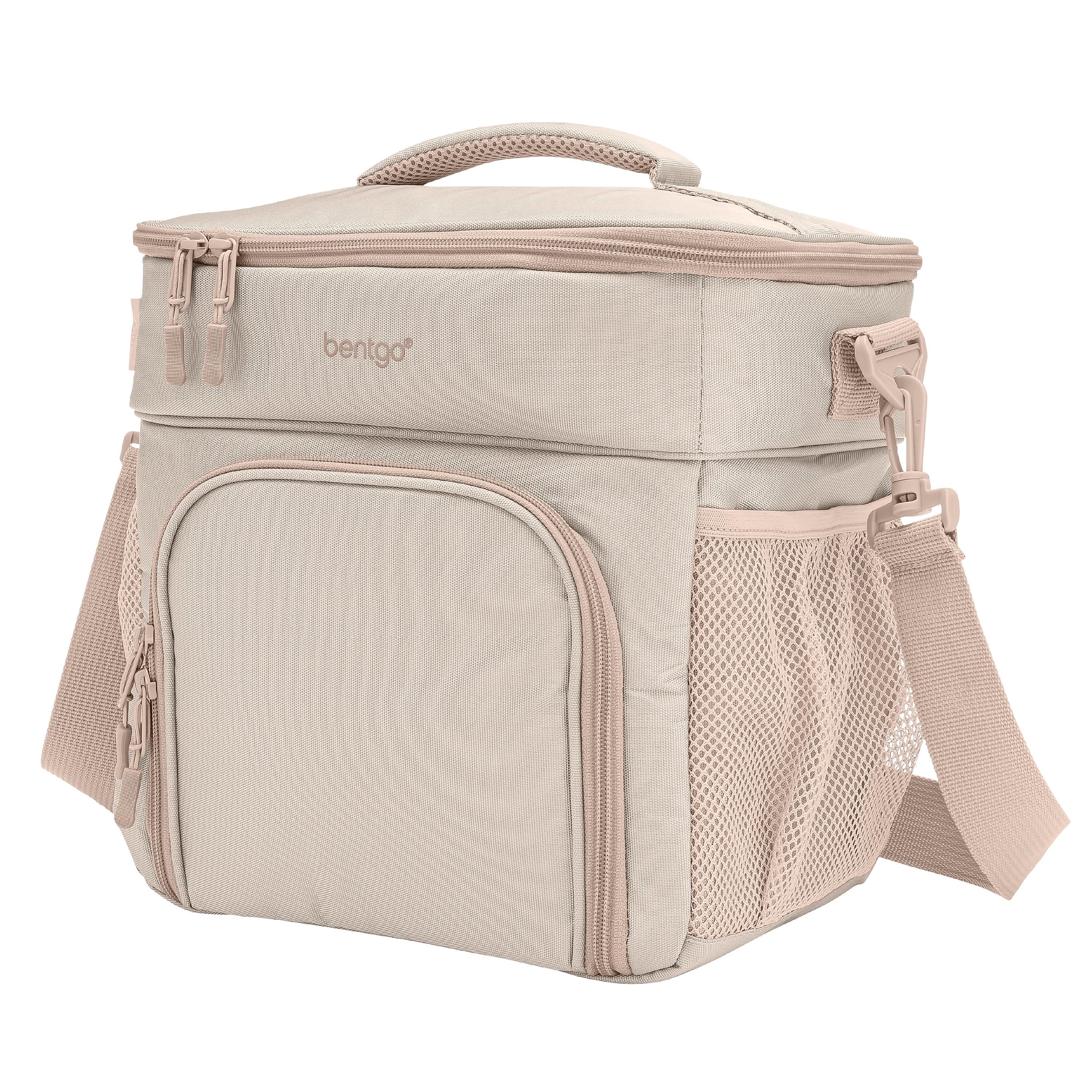 bentgo Prep Deluxe Insulated Multimeal Bag, 5-Compartment, Sand (BGPRPBAG-SD)