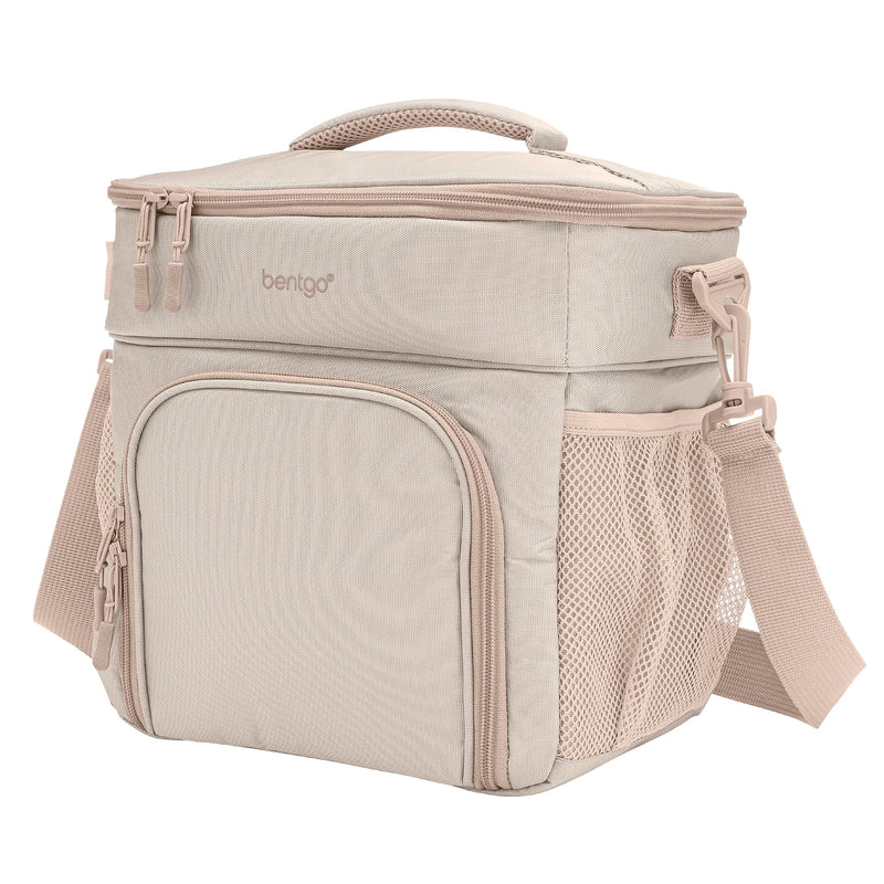bentgo Prep Deluxe Insulated Multimeal Bag, 5-Compartment, Sand (BGPRPBAG-SD)