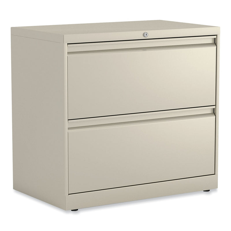 Alera 2-Drawer Lateral File Cabinet, Letter/Legal Size, Lockable, 28"H x 30"W x 18.63"D, Putty (ALEHLF3029PY)