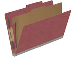 Medical Arts Press Pressboard Classification Folder, 1 Divider, 2" Expansion, Legal Size, Dark Red, 10/Box (DV-T52-14-3ARD)