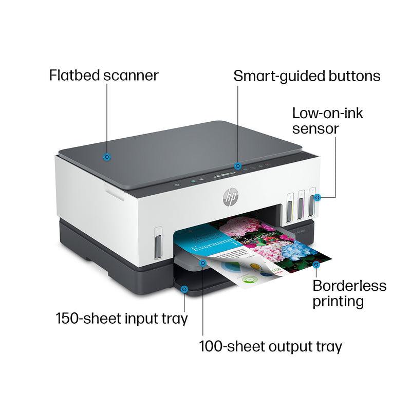 HP Smart Tank 6001 Wireless All-in-One Color Ink Tank Printer Scanner Copier, 2 years ink included (2H0B9A)