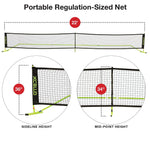 Xcello Sports Portable Pickleball Net System with Carry Bag, Black/Green (XS-PB-NET-1)