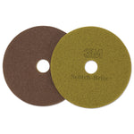 Diamond Floor Pads, 17" Diameter, Sienna, 5/carton