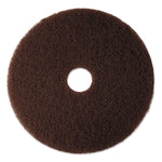 Low-Speed High Productivity Floor Pad 7100, 12" Diameter, Brown, 5/carton